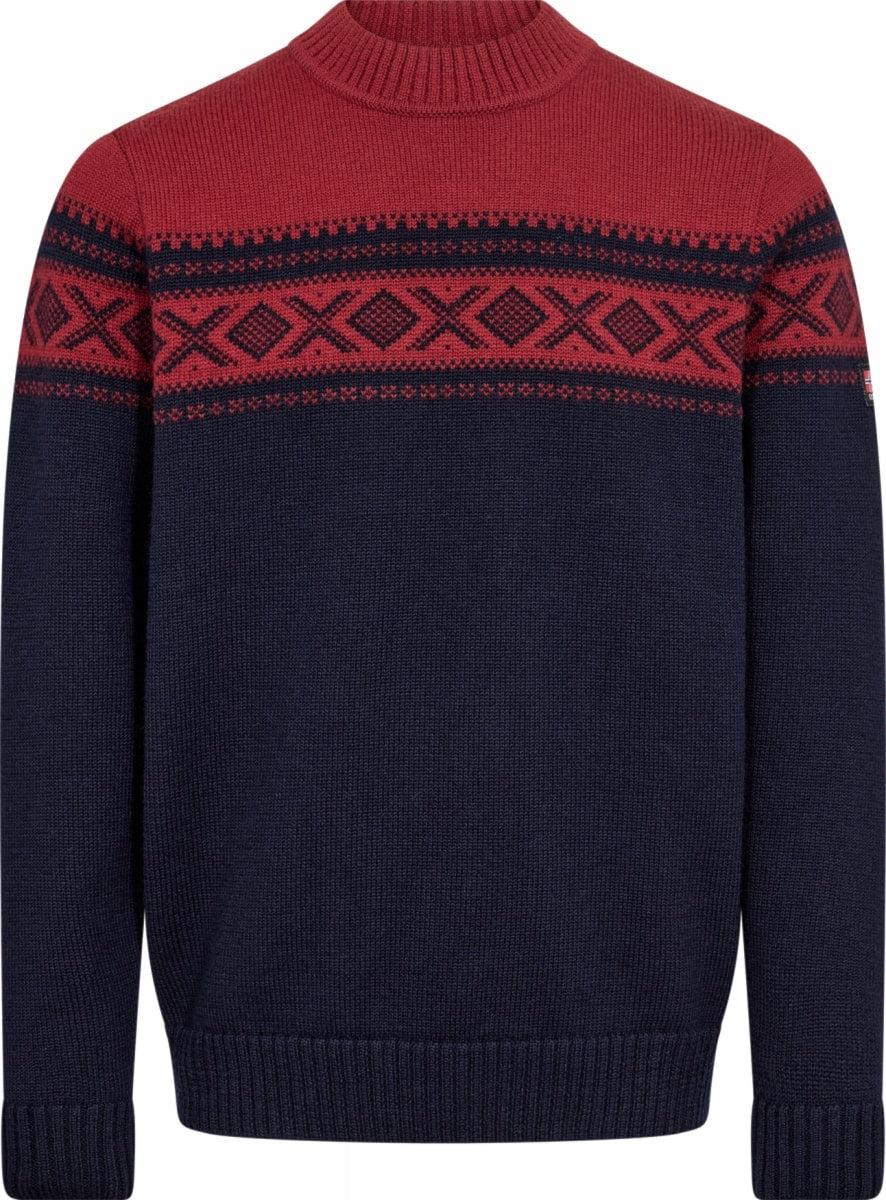 Dovre Knitted O-Neck Navy