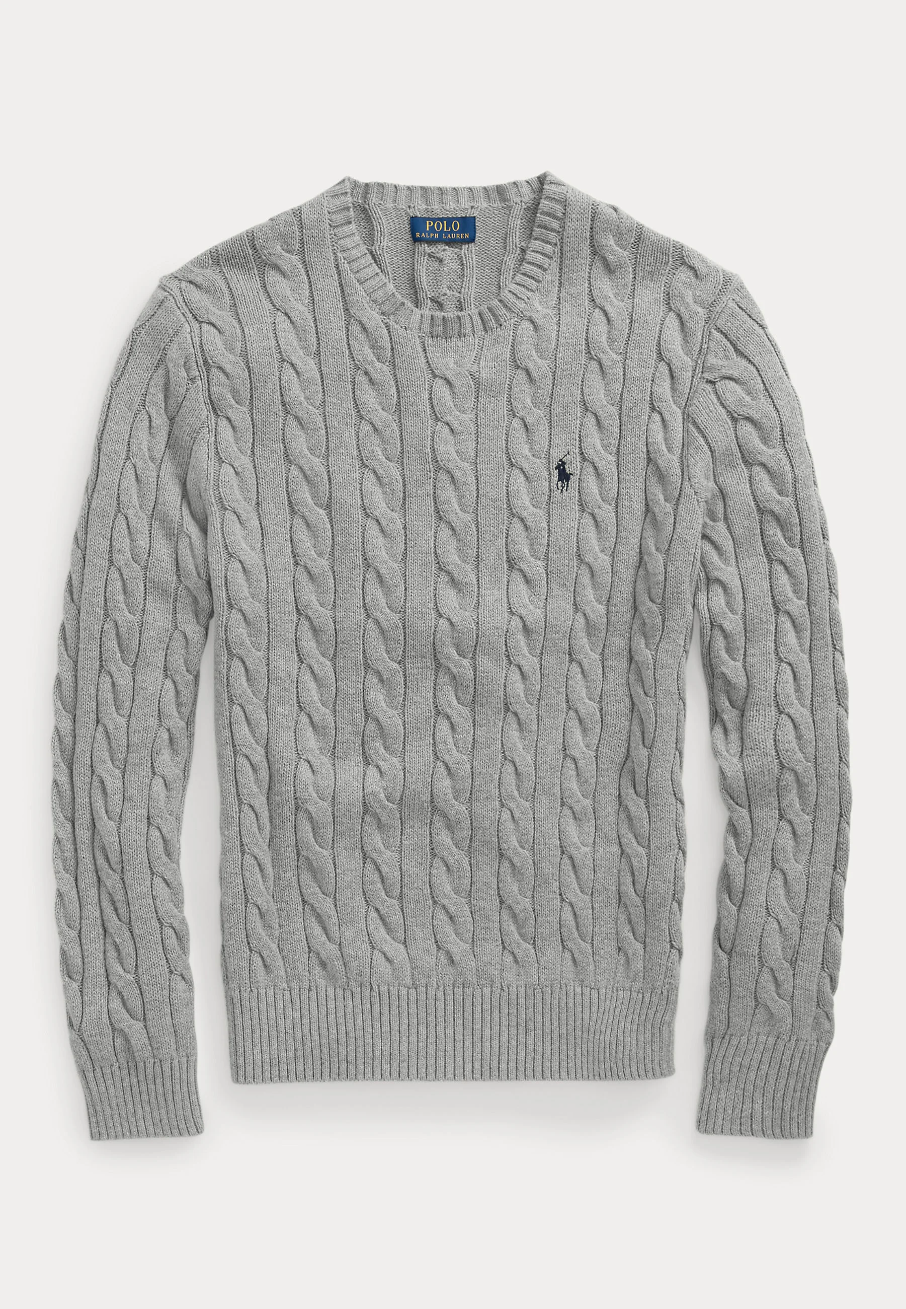 Polo Ralph Lauren Cable-Knit Cotton Sweater - Fawn Grey Heather