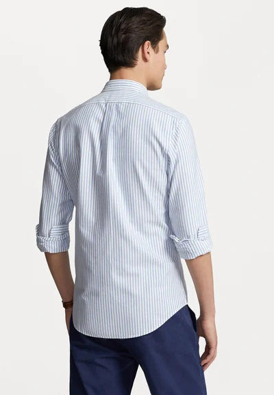 Polo Ralph Lauren Slim Fit Oxford Sport Shirt – Stripes Blue