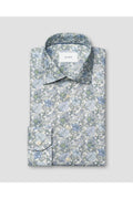 Green Flowers Slim Fit Shirt