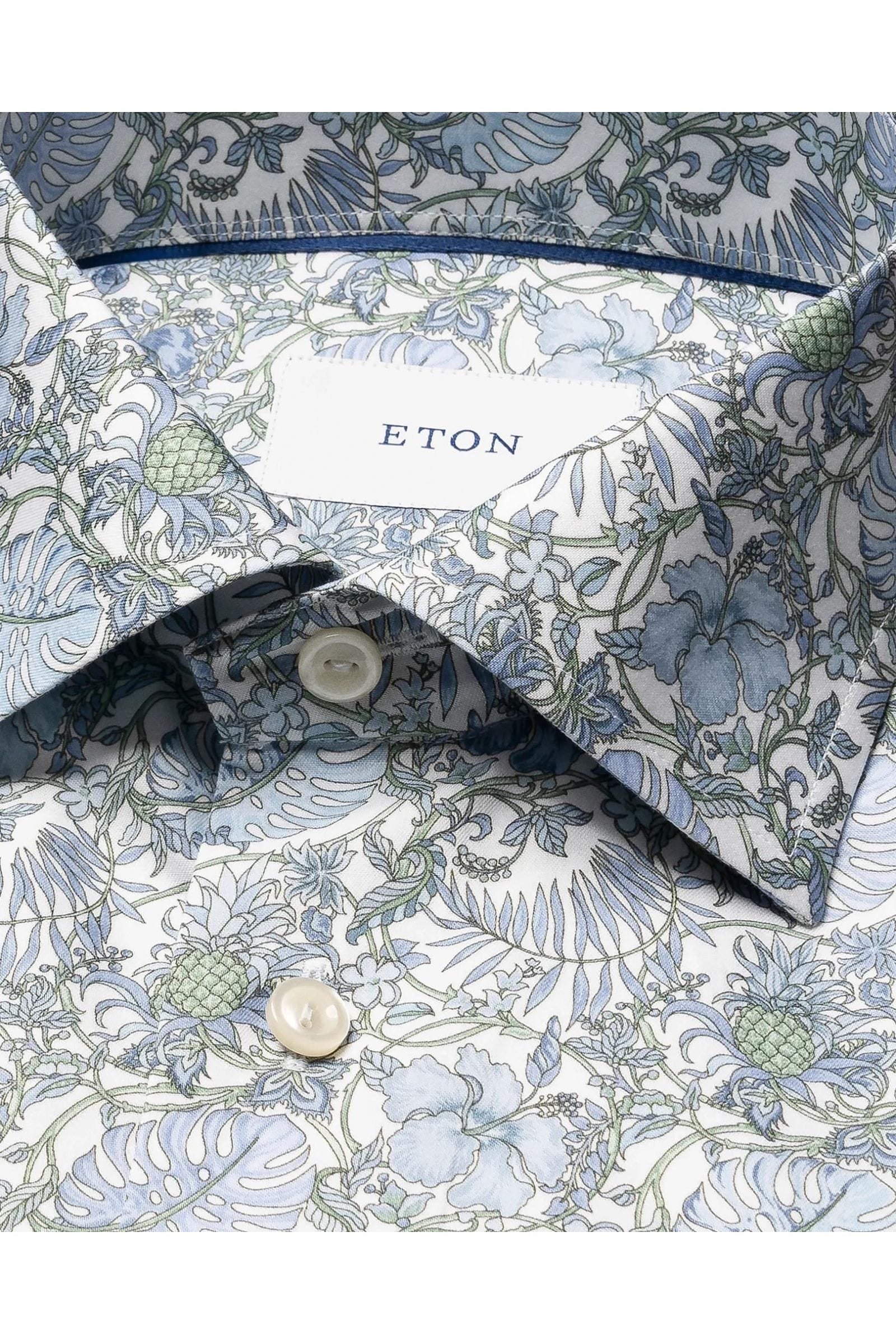 Green Flowers Slim Fit Shirt