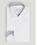 Signature Twill Shirt Contemporary Fit White With Green Details