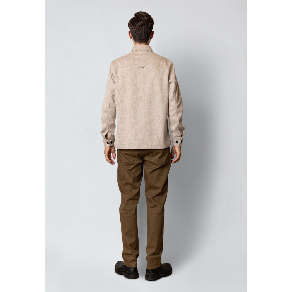 Barron Overshirt Beige Melange