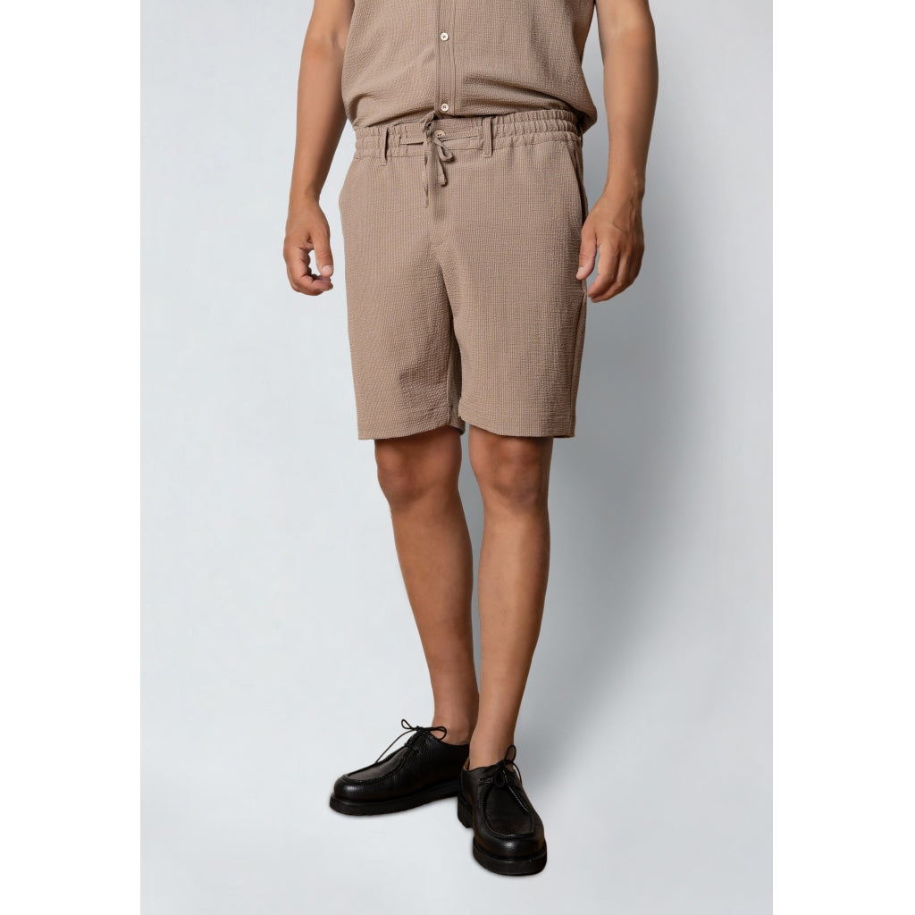 Barcelona Erico Striped Shorts Shitake