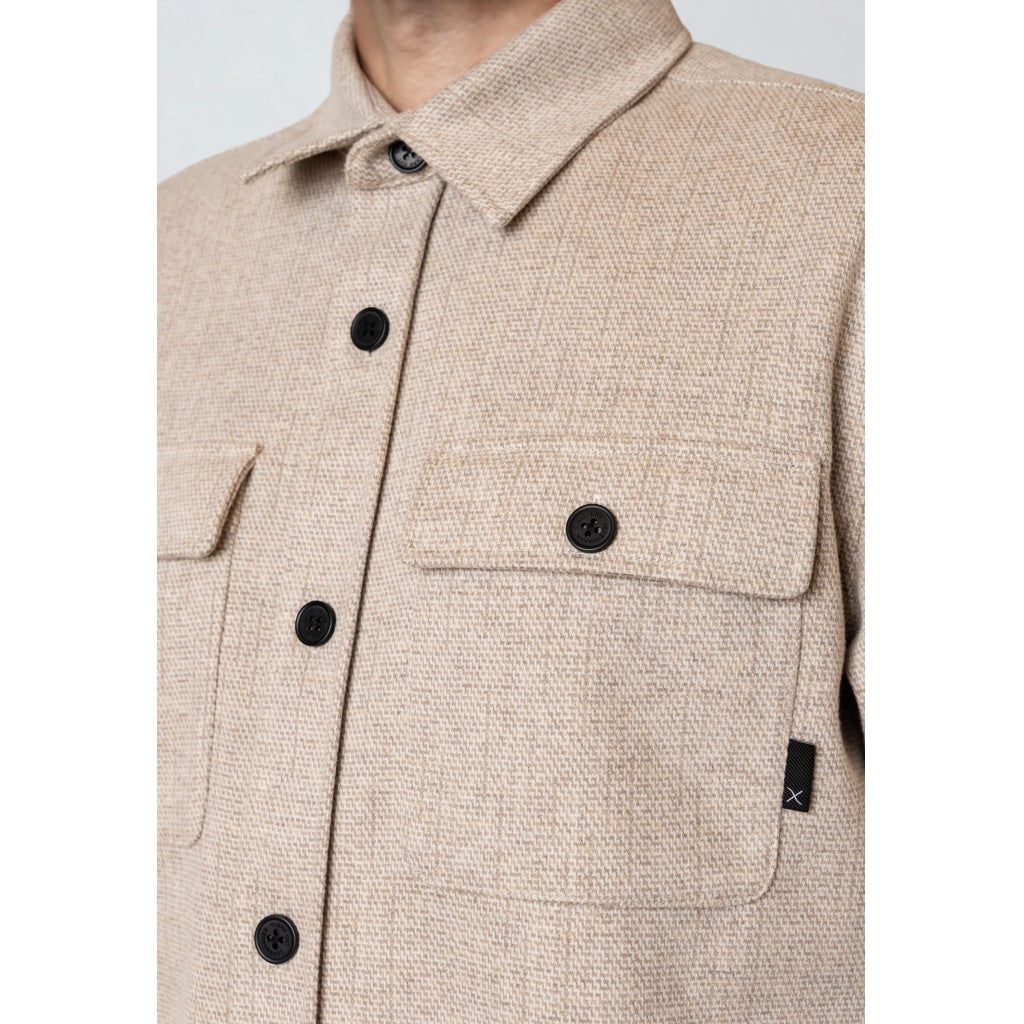 Barron Overshirt Beige Melange
