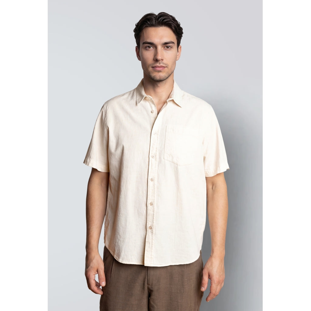 Luca Shirt Shortsleeve Light Beige