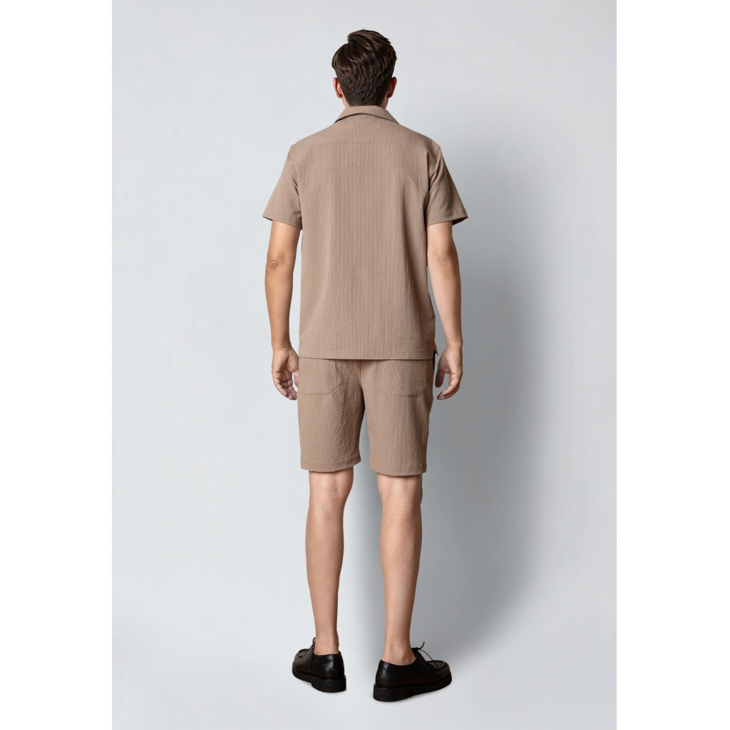 Barcelona Erico Striped Shorts Shitake