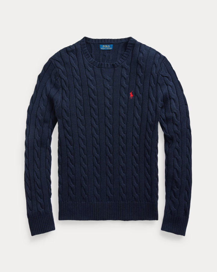 Polo Ralph Lauren Cable-Knit Cotton Sweater - Navy