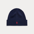 Signature Pony Wool Beanie Navy