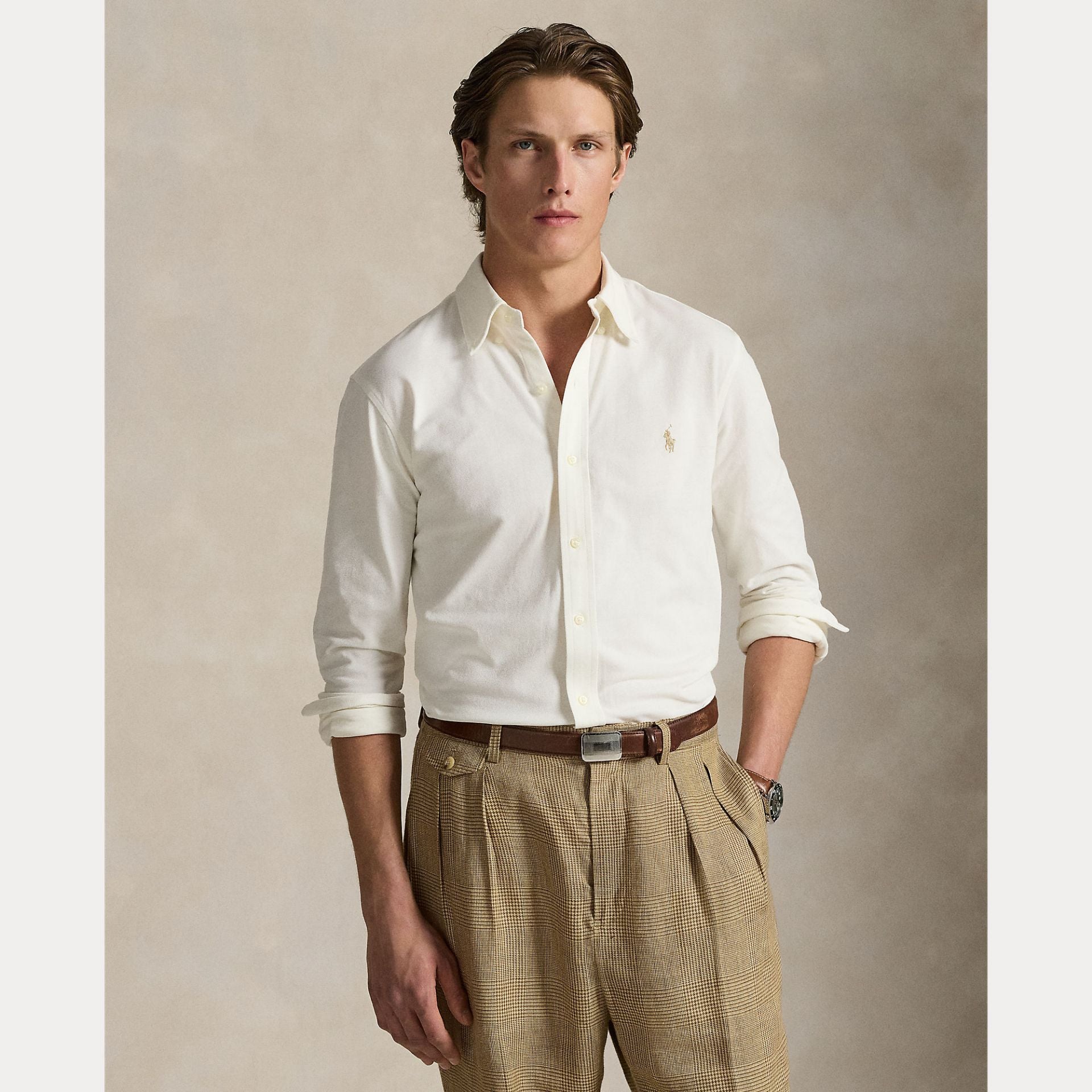 Polo Ralph Lauren Featherweight Mesh Shirt – Cream