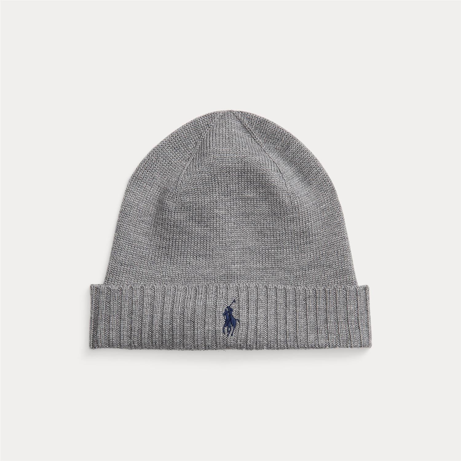 Signature Pony Wool Beanie Grey