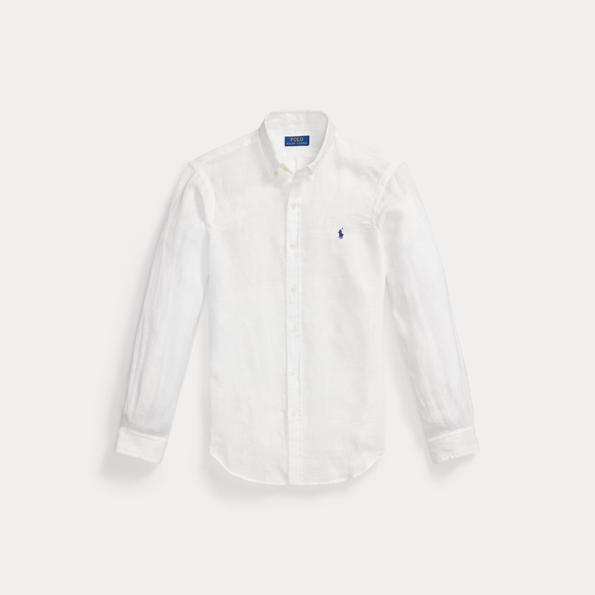 Slim Fit Lin Skjorte Hvit