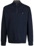 Jersey Quarter-Zip Pullover Navy