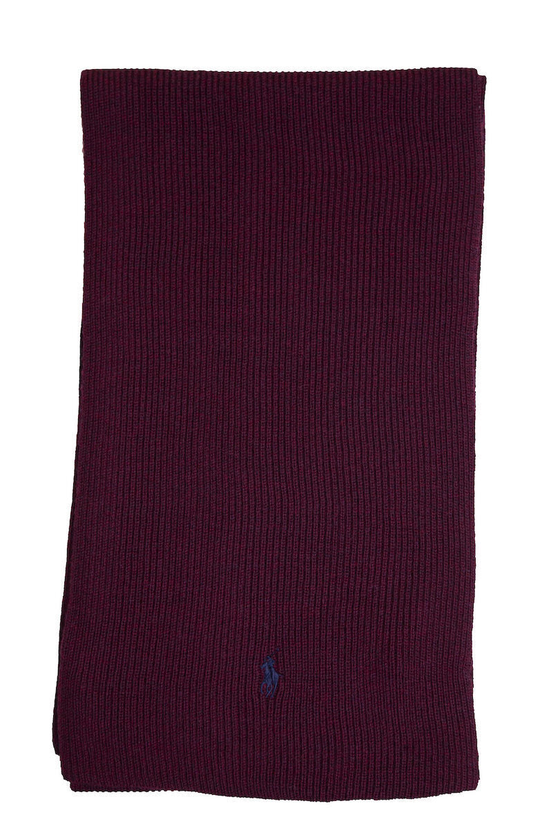 Wool Scarf With Pony Logo Bordeaux