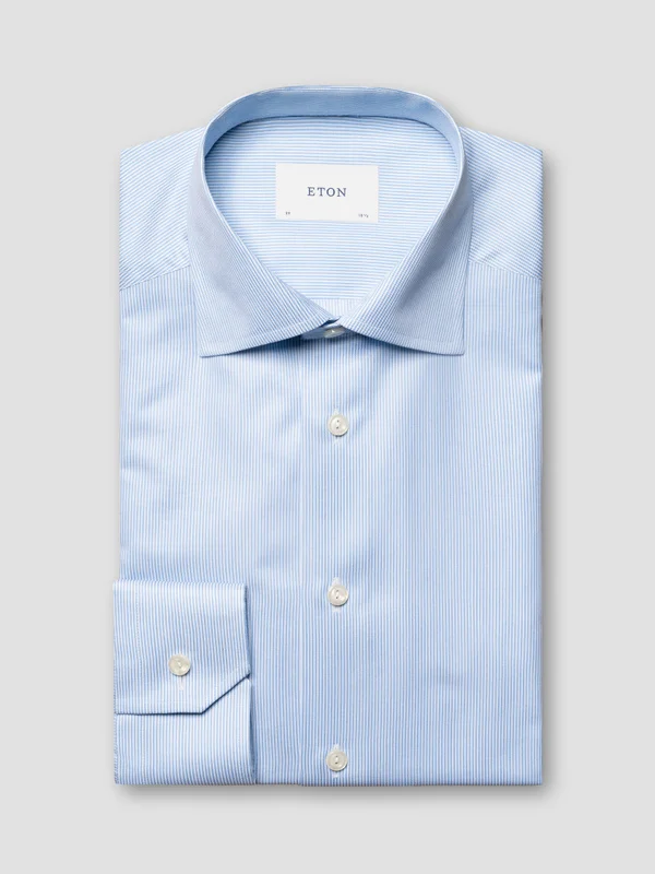 Fine Striped Signature Twill Shirt Slim Fit