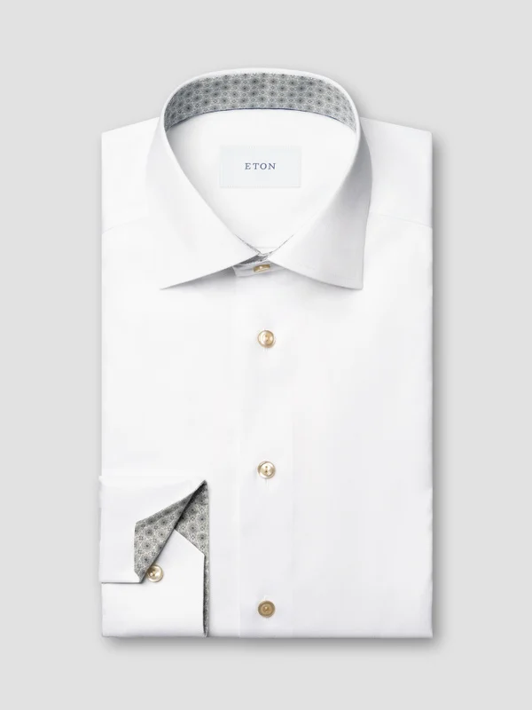Medallion Effect Signature Twill Shirt Slim Fit