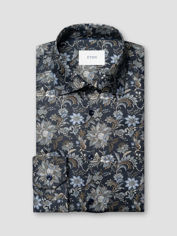 Floral Print Signature Twill Shirt Slim Fit
