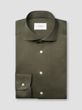 Filo di Scozia Knit Shirt Slim Fit Green