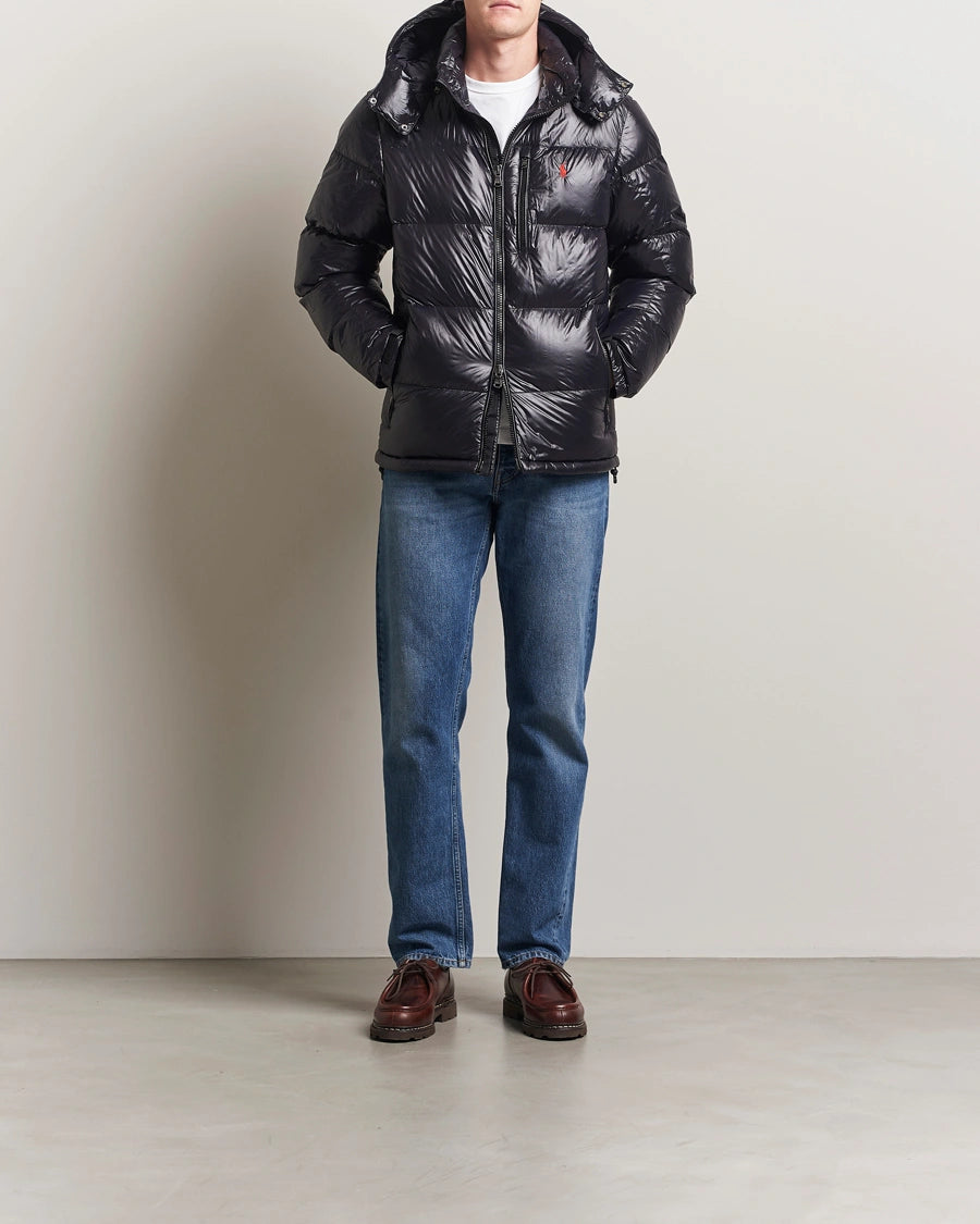 Gorham Glossy Down Jacket Polo Black