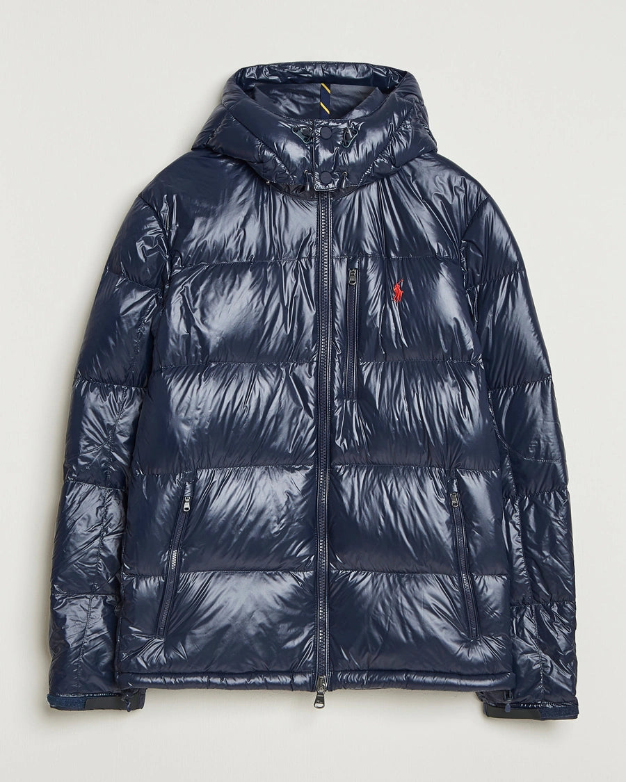 Gorham Glossy Down Jacket Polo Navy