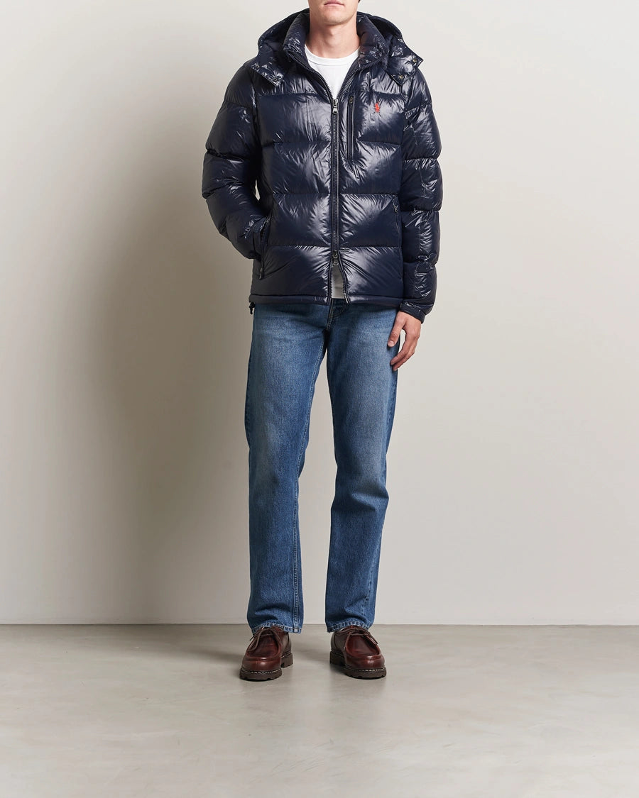 Gorham Glossy Down Jacket Polo Navy