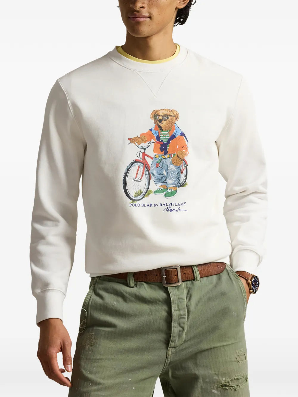 Polo Ralph Lauren Bear-Print Crewneck Sweatshirt