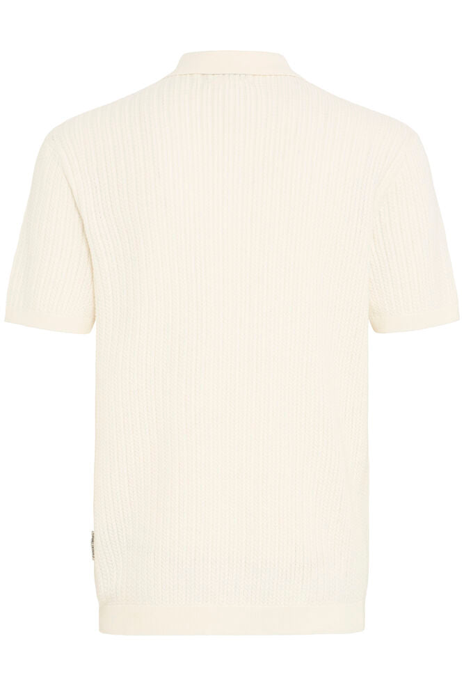 CFKarl Structured Knit Polo Egret