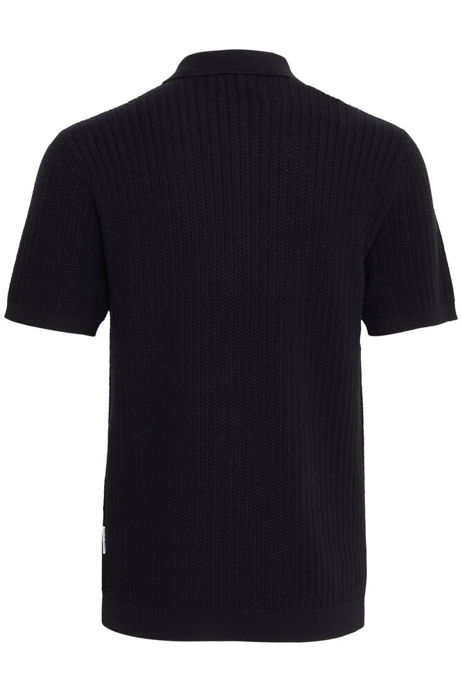 CFKarl Structured Knit Polo Dark Navy