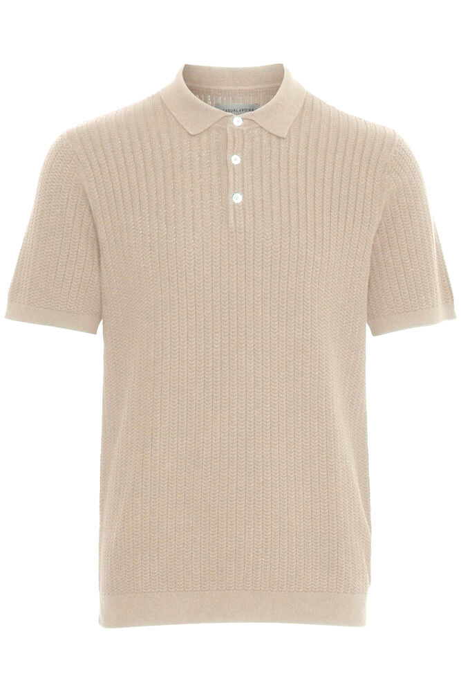 CFKarl Structured Knit Polo Plaza Taupe