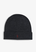 Signature Pony Wool Beanie Dark Grey