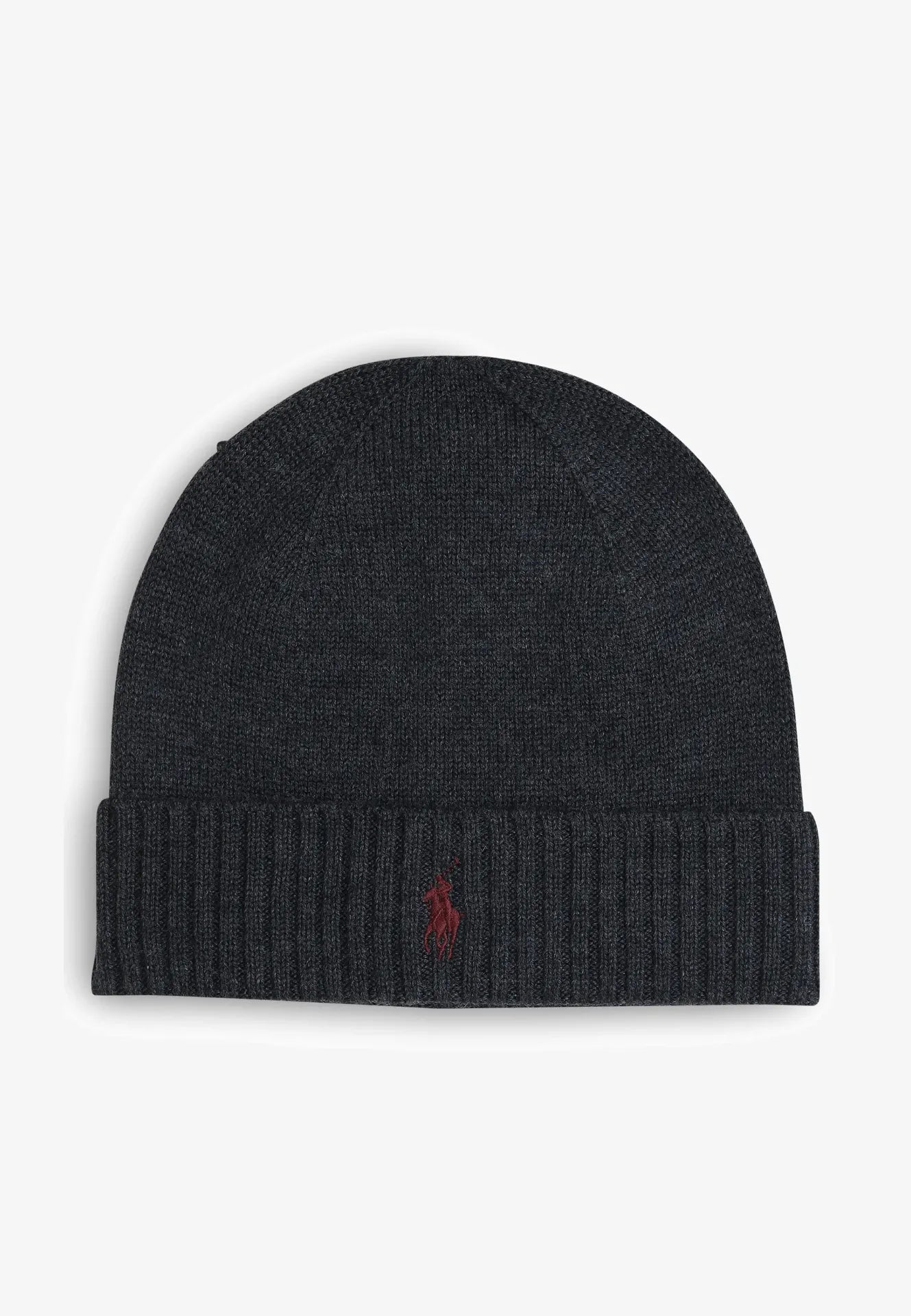 Signature Pony Wool Beanie Dark Grey