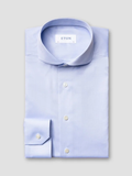 Solid Signature Twill Shirt Slim Fit Light Blue