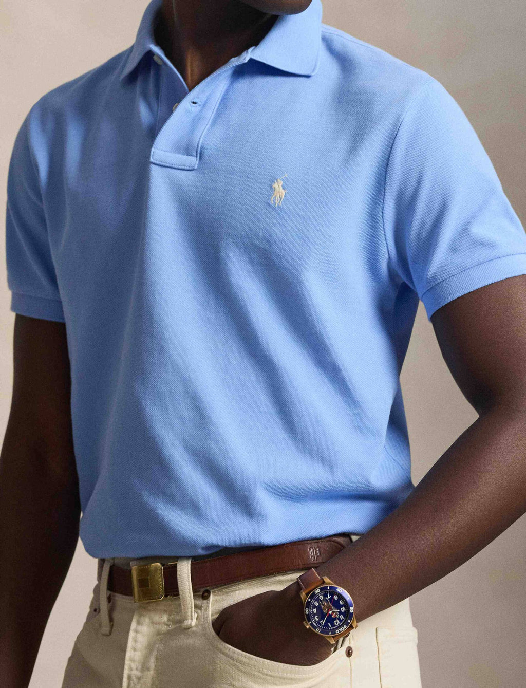 Custom Slim Fit Blue Lagoon Mesh Polo Shirt