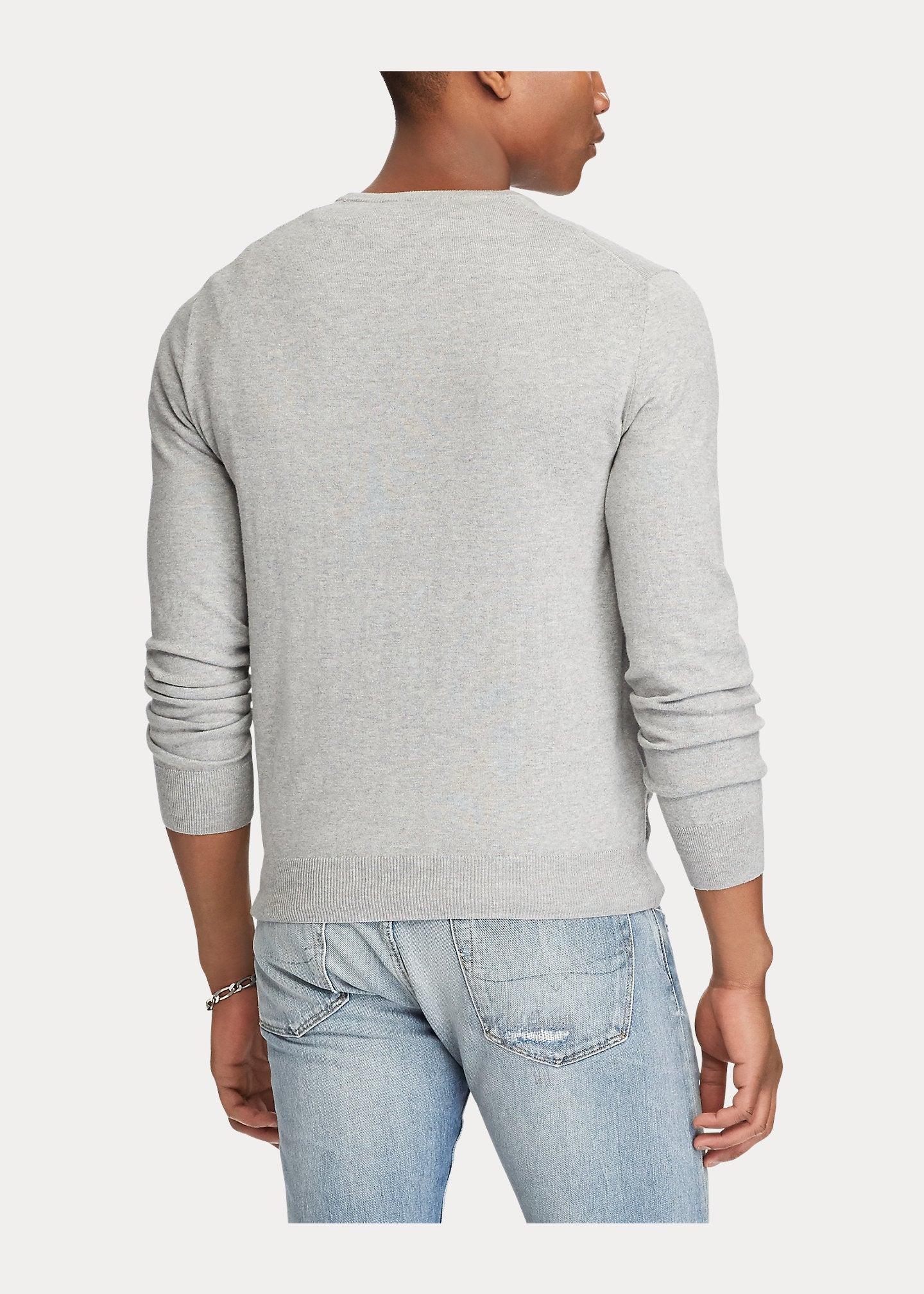 Polo Ralph Lauren Slim Fit Cotton Sweater - Rund Hals Grey
