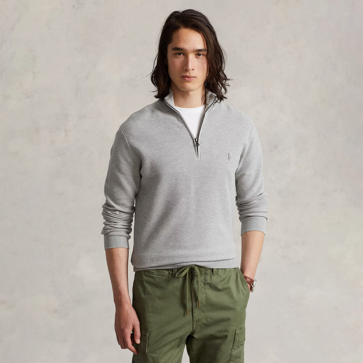 Polo Ralph Lauren Quarter Zip Andover Heather