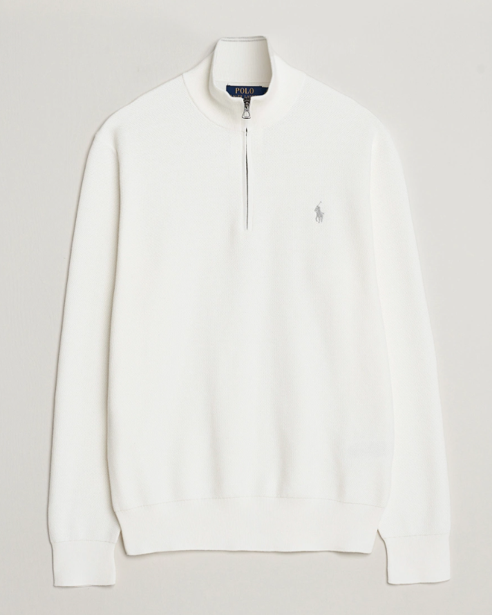Polo Ralph Lauren Quarter Zip Deckwash White