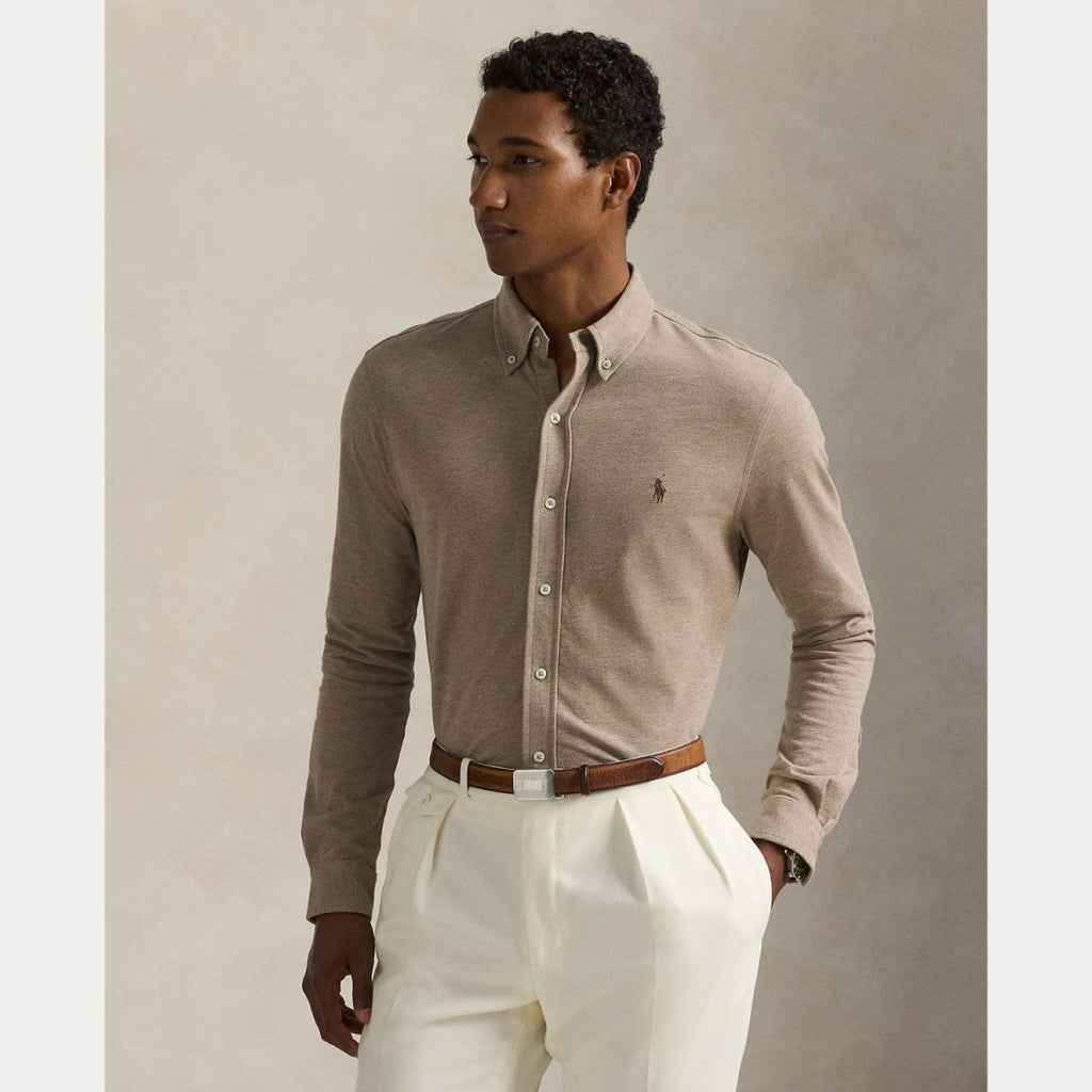 Polo Ralph Lauren Featherweight Mesh Shirt – Beige