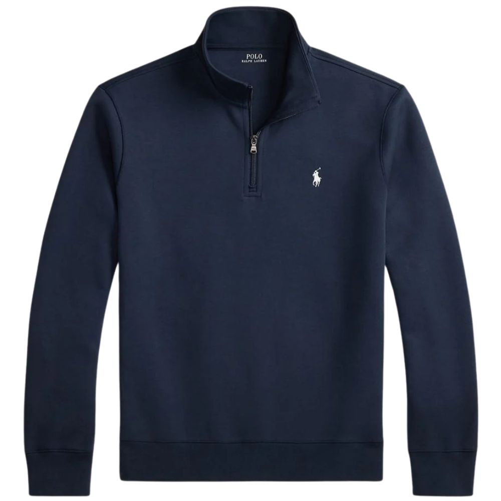Double-Knit Quarter-Zip Genser Navy