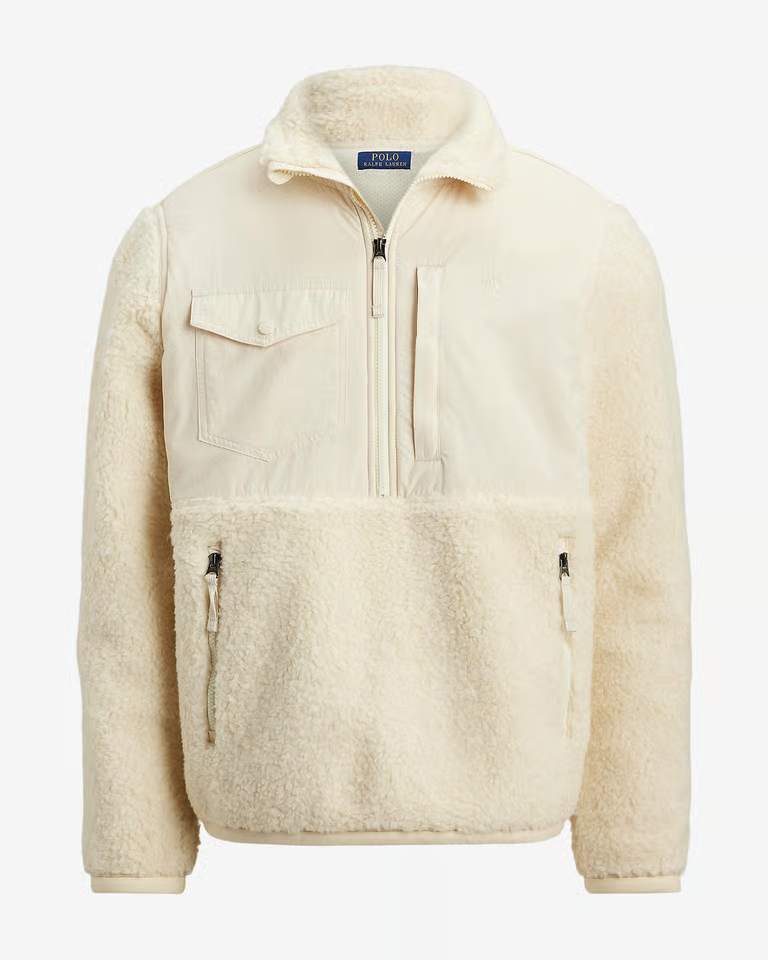 Polo Ralph Lauren Hybrid Mao Collar Jacket White