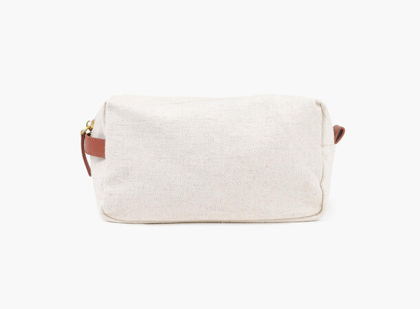 Luca Canvas Toalettmappe Off White