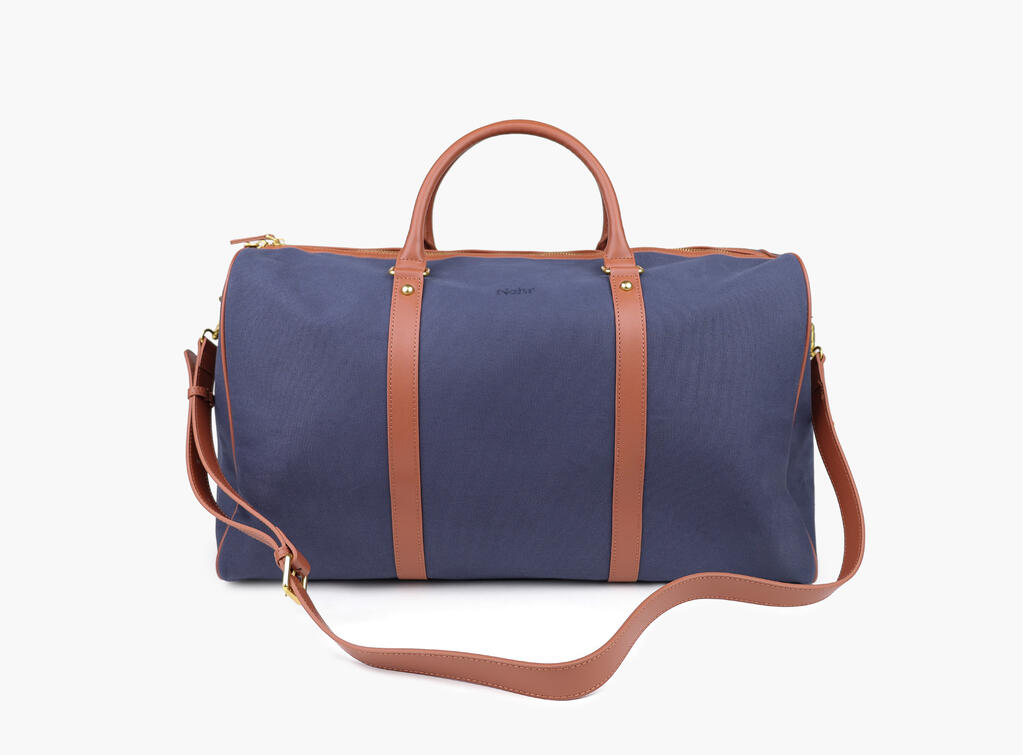 Luca Canvas Weekend Bag Marine Blå