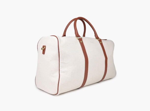 Luca Canvas Weekend Bag Off White