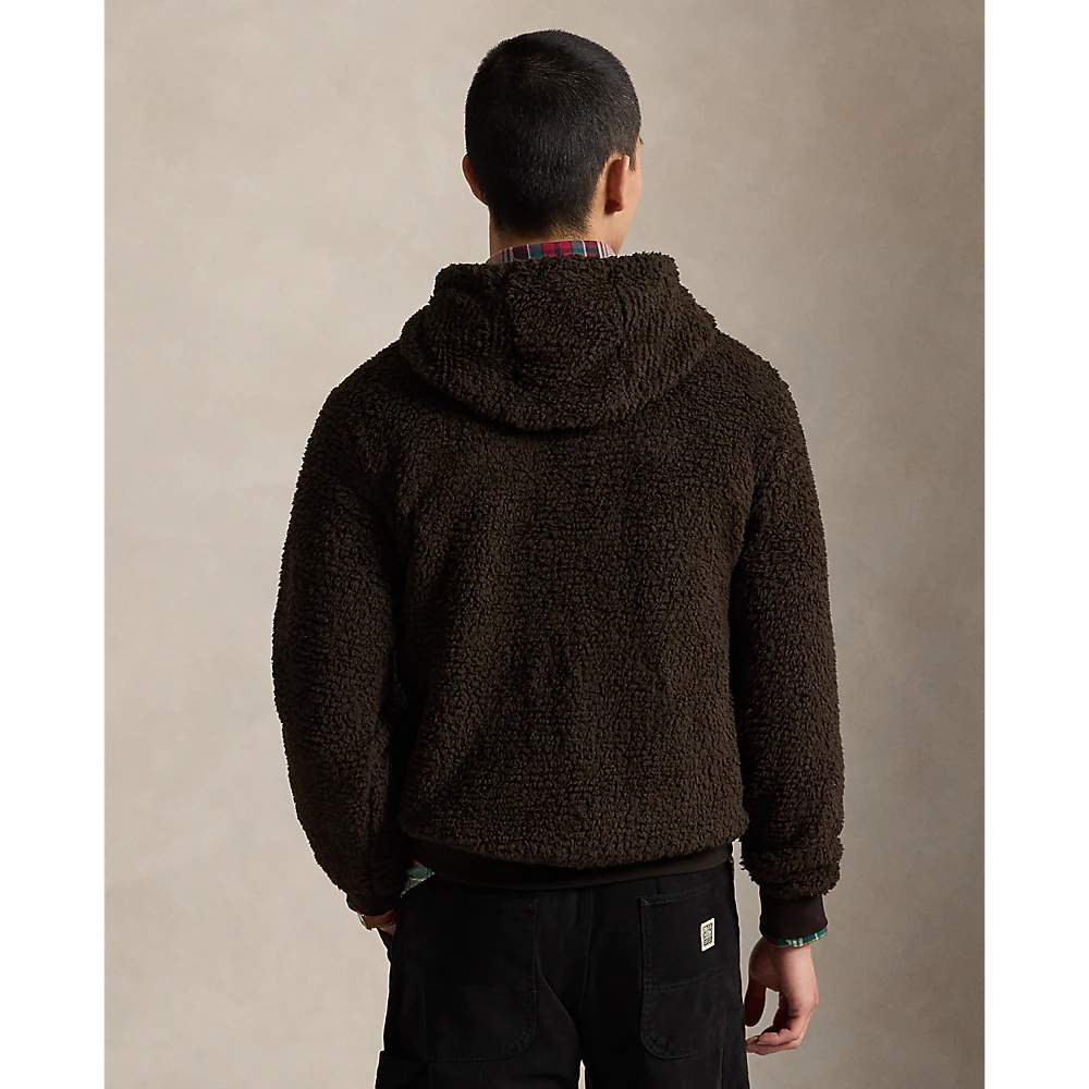 Polo Ralph Lauren Polo Bear Pile Fleece Hoodie /Brown Holiday