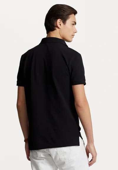 Polo Ralph Lauren Custom Slim Fit Mesh Polo – Black