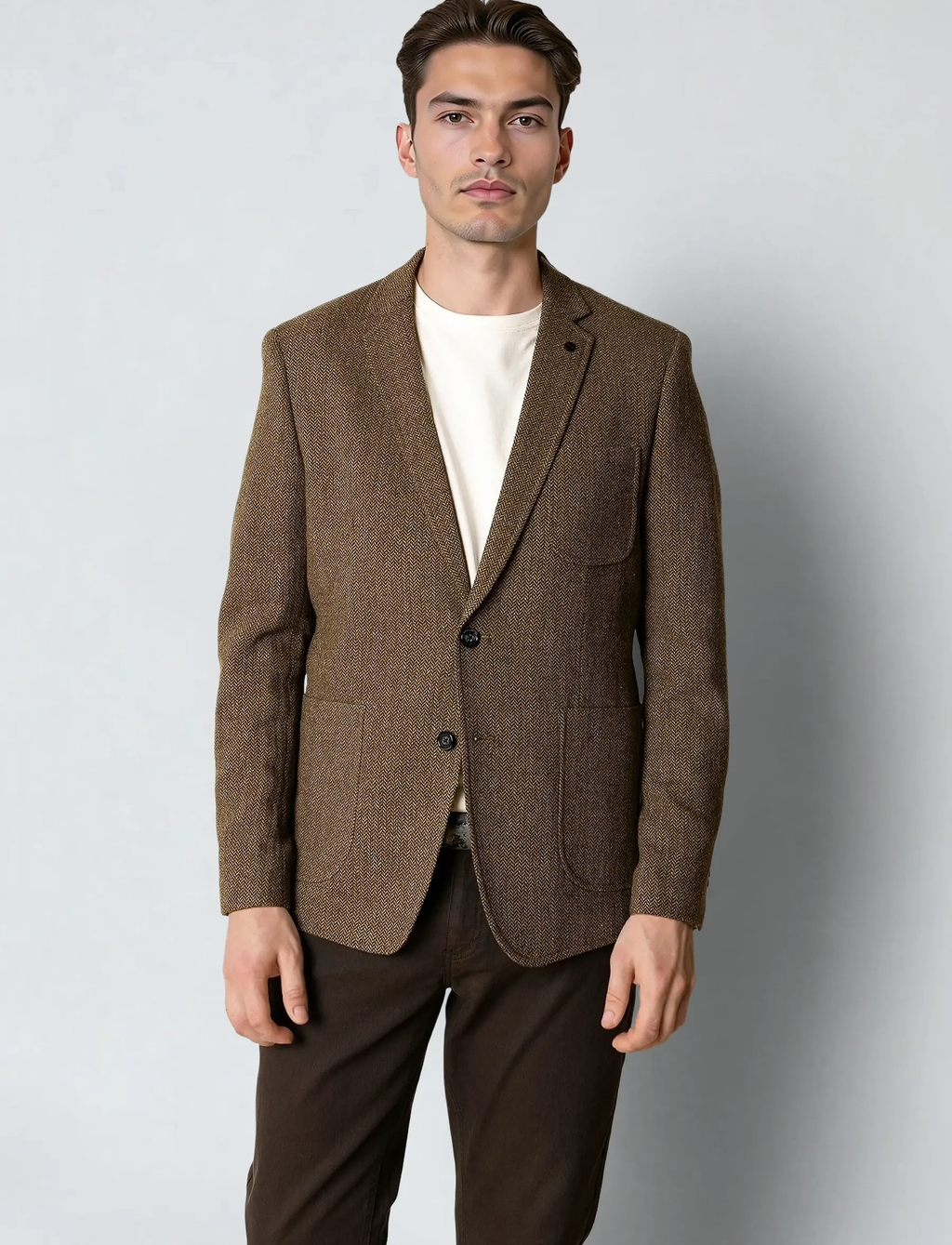 Marcelo Blazer Brown Melange