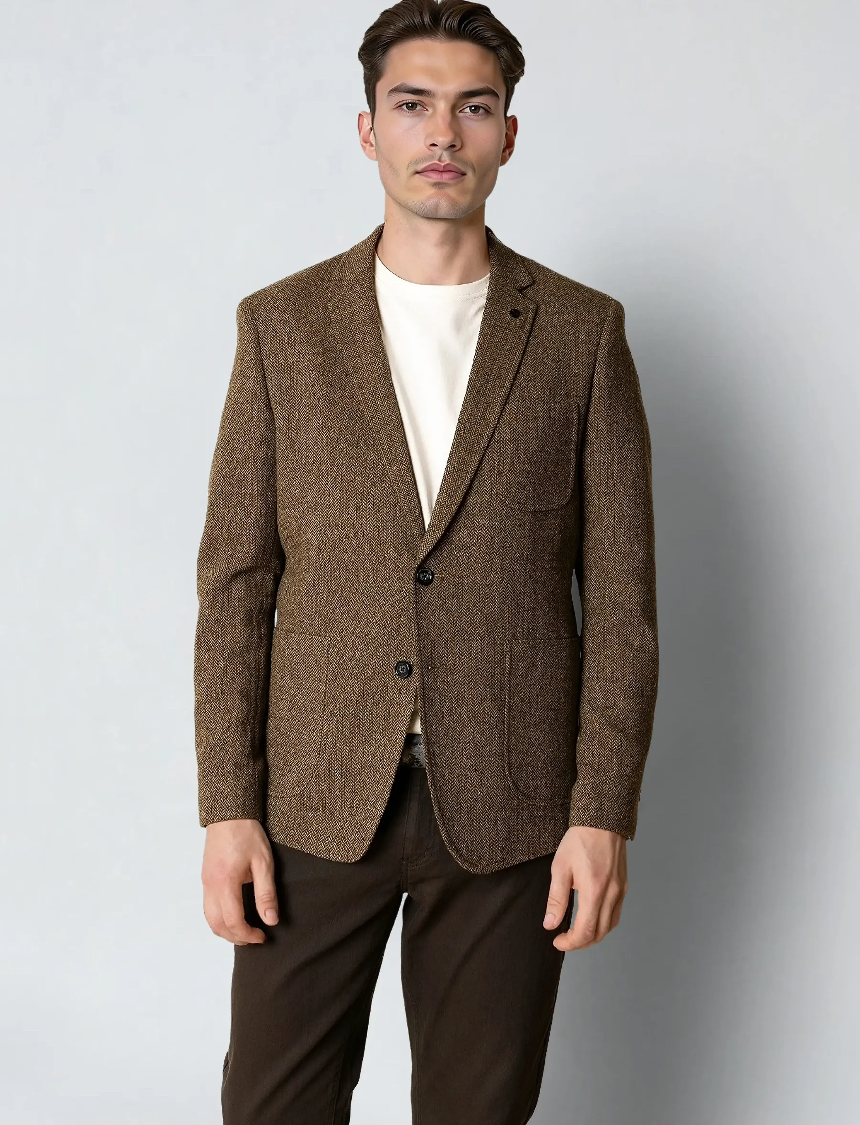 Marcelo Blazer Brown Melange