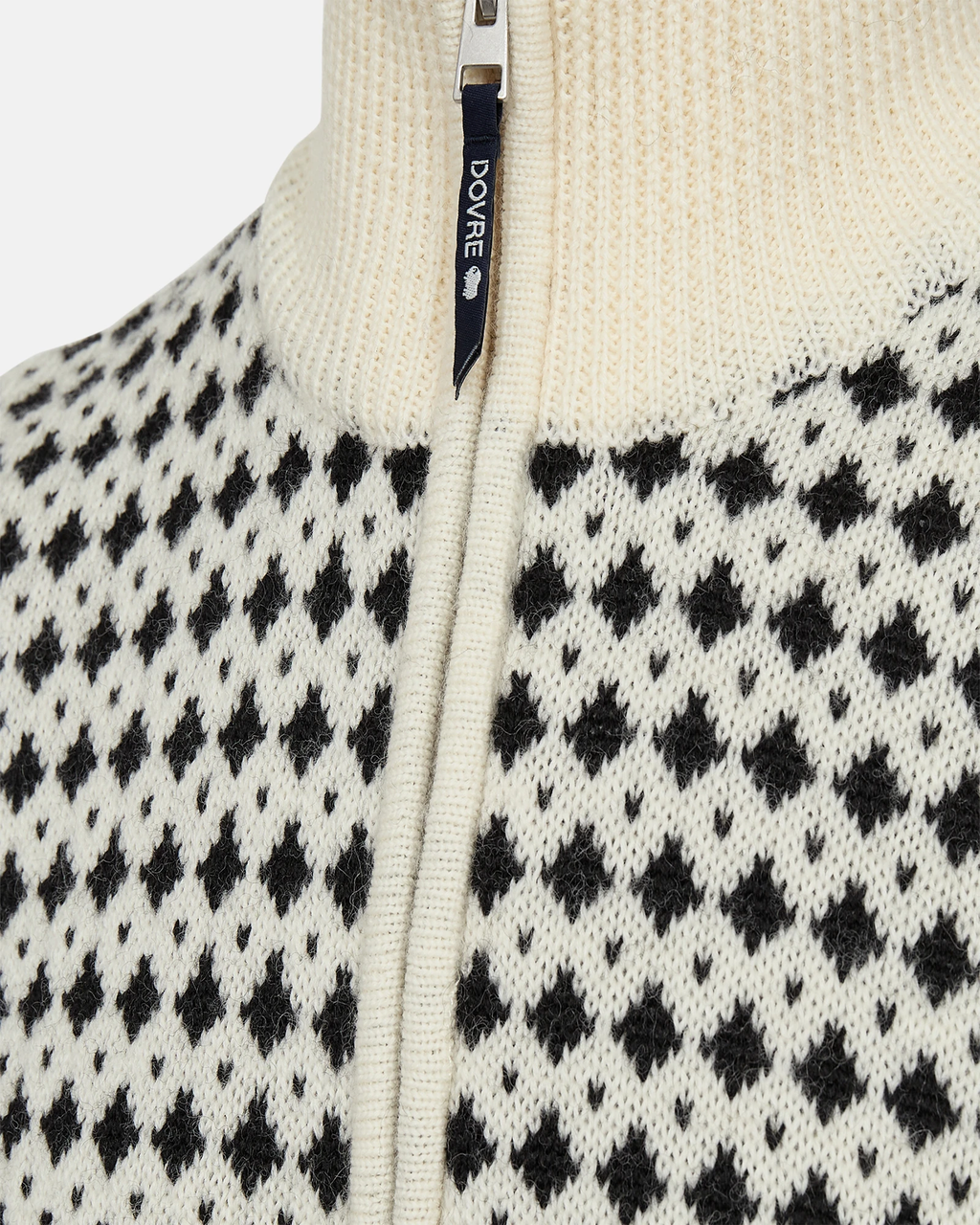 Genser Half-Zip, 100% Ull, Beige