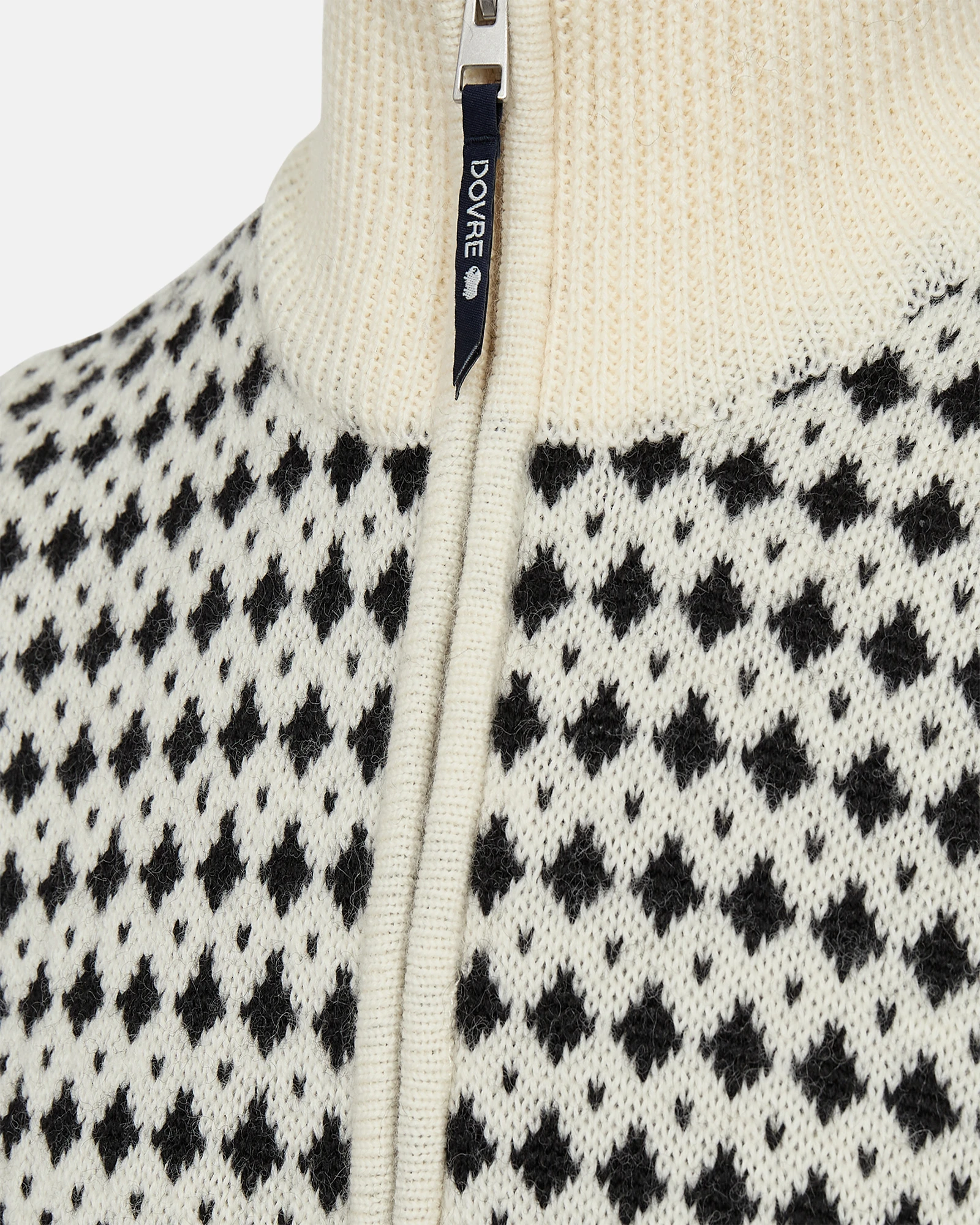 Genser Half-Zip, 100% Ull, Beige