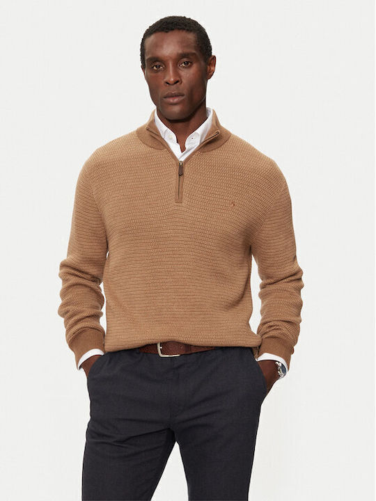 Polo Ralph Lauren Washable Wool Quarter-Zip Jumper - Beige