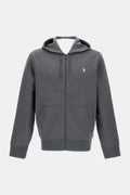Polo Ralph Lauren Double-Knit Full-Zip Hoodie – Dark Grey